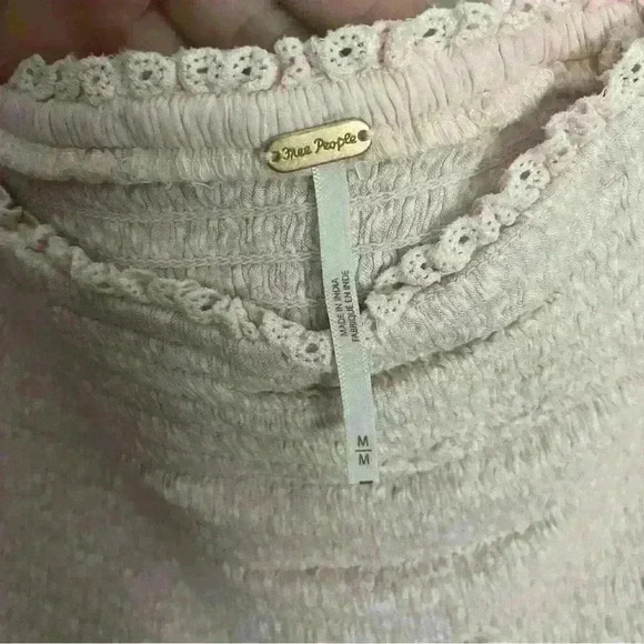 NWOT Free People Brittnee Printed Pink Top Size Medium - Picture 3 of 6